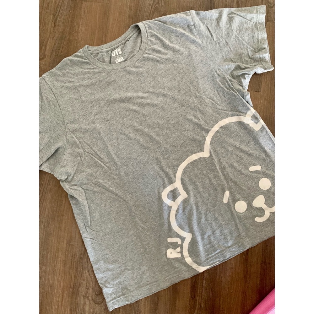 BT21 Short-Sleeve Graphic Grey T-Shirt (RJ)